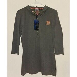 Triumph Motorcycles Polo Shirt Womens Large Gray 3/4 Sleeve. 2L/2G. NWT.